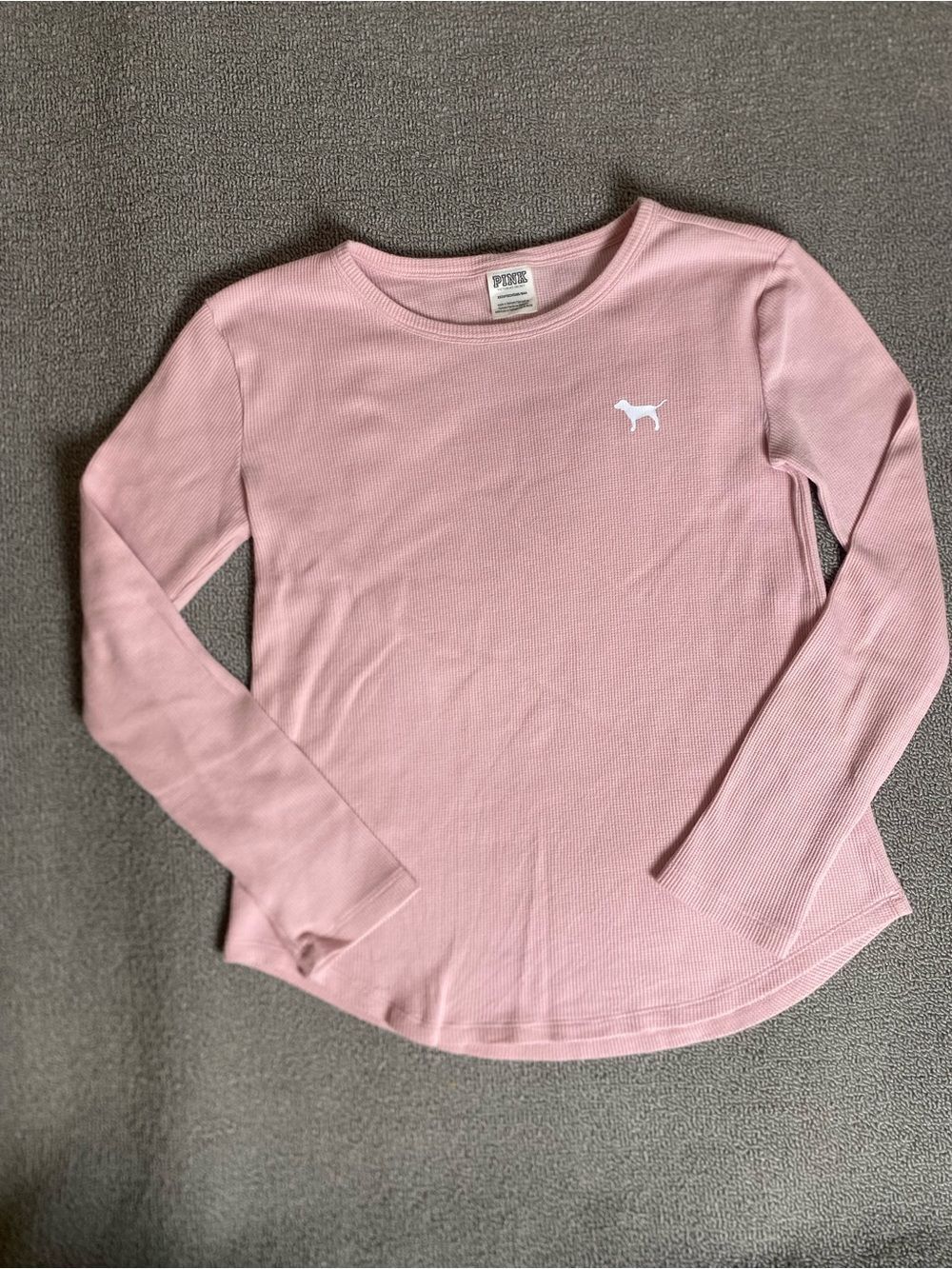 PINK Victoria's Secret Long Sleeve Crewneck Top Casual Cotton Everyday